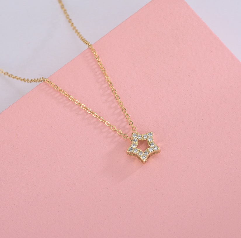 925 Sterling Silver Star Necklace 